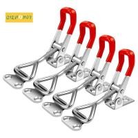 ราคา [dizhong2]4 Pack Toggle Clamp 4001 ปรับ 304 สแตนเลสสลับ Hasp Latches สําหรับ Smoker Lid Jig ตู้แช่แข็งประตู (44705404656)