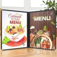 ราคา พร้อมส่ง แฟ้มเมนูอาหาร ขนาด A4 ปกพลาสติกใสอย่างดี เมนูโปร่งใส ขอบเงิน มี4ขนาดให้เลือก หนังสือสูตรอาหารร้านอาหาร (26190437315)