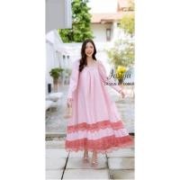 ราคา ❌ขาย❌งานป้าย Jariya เดรสยาวกระโปรงบานหางปลา แต่งชายลูกไม้ (27587124407)