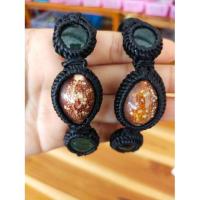 ราคา เบี้ยแก้+ไหลน้ำพี้ ถักเชือกเทียน #แร่เหล็กน้ำพี้ (7940729370)