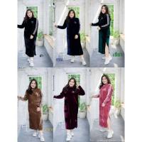 ราคา เสื้อผ้าคนอ้วน เดรสmaxi กำมะหยี่คอเต่า (3508012500)