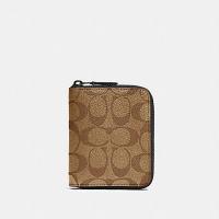 ราคา กระเป๋าสตางค์ COACH MEDIUM ZIP AROUND WALLET IN SIGNATURE CANVAS (12211611170)