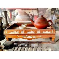 ราคา ชุดกาชงน้ำชา บนกี๋ไม้ชิงชันประดับมุก กี๋ไม้เก่าประดับมุก ยกชุดและแยกชิ้น (57953439653)