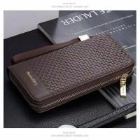 ราคา กระเป๋าสตางค์ผู้หญิงซิปยาวเหล็กสีดําสีน้ําตาลเข้ม Kediri (29665281627)