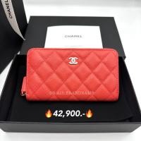 ราคา ❤️สีแดงหายาก New chanel medium zippy wallet (20173096281)