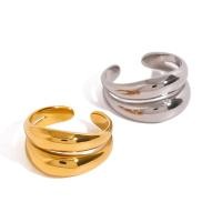 ราคา Youthway Double Lines Stainless Steel Irregular Geometric Open Ring Minimalism Metal Rust Proof Finger Jewelry New (40550039068)