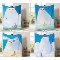 ราคา ผ้าห่ม ผ้าห่มนาโน Blanket ผ้าห่มพกพา ผ้าห่มลาย ผ้าห่มนุ่มๆ ผ้าห่มนอน น่ารัก สัตว์ แมว (26171146748)