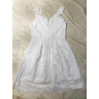 ราคา เดรสสั้น ลูกไม้สีขาว ไซส์ M มือสอง (19302432068)