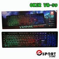 ราคา OKER VA-59 OKER VAMPIRE KEYBOARD USB MULI BACKLIGHT (2628067290)