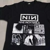 ราคา เสื้อยืดคอตตอนสีดำลายวง Nine Inch Nails ยุค 90s สำหรับผู้ชายและผู้หญิง เสื้อยืดวินเทจแขนสั้น (45056127045)
