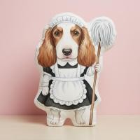 ราคา หมอนไดคัทสกรีนรูป พิมพ์2ด้าน ตุ๊กตา Pillowdoll ของขวัญวันเกิด หมอนน้องหมา French Maid English Cocker Spaniel (42827708084)
