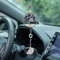 ราคา [การเลือก Anyuan] จี้รถ Amethyst Electroplating Tree of Life Dream Catcher หินธรรมชาติ Dream Catcher จี้ Dream Catcher Wind Chime (26344013658)