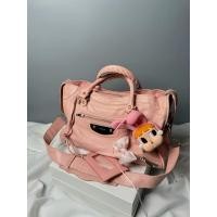ราคา กระเป๋าสะพายข้าง Balenciaga city pink metalplate มือสองของแท้ (42701027189)