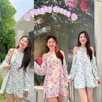 ราคา ♡Pinky dress♡มินิเดรสเว้าไหล่ (20479276519)