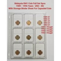 ราคา ครบชุด RM1 เหรียญ 1989-1996 ปี UNC-BU (53153622801)