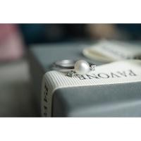 ราคา Pavone Jewelry แหวนเงินแท้ ฝังเพชร CZ และมุก ชุบทองคำขาว (R0007) (4088674298)