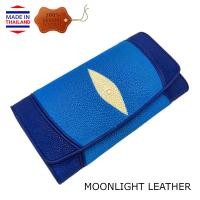 ราคา รับทรัพย์รับโชคกับกระเป๋าสตางค์หนังปลากระเบนแท้ เกล็ดคล้ายมังกร ไฟเผาไม่ไหม้กรรไกรตัดไม่ขาด สีฟ้า-น้ำเงิน มีกล่อง (23470748940)