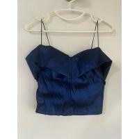 ราคา เสื้อสายเดี่ยวมือ2 สภาพ 90% อก 26-32 ผ้าไหมอิตาลีสีกรมท่า (21896083748)