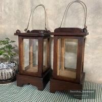 ราคา โคมไฟโบราณ ตะเกียงโบราณ ตะเกียงไม้สักแท้ (สีโอ๊ค) (11959987282)