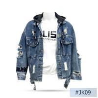 ราคา นิยมยีนส์ Niyom jeans รุ่น JK09 เสื้อแจ็คเก็ตยีนส์ สียีนส์เข้มฟอก Unisex ใส่ได้ทั้งหญิงและชาย (24405337175)