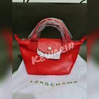 ราคา พร้อมส่ง Longchamp cuir webbing xs สีแดง (6753543088)