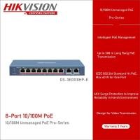 ราคา สวิตซ์ PoE Hikvision DS-3E0310HP-E , L2, Unmanaged, 8 10/100M RJ45 PoE ports, 2 Gigabit RJ45 uplink ports (12211458234)