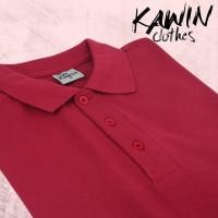 ราคา KAWIN เสื้อโปโล ผู้ชาย/ผู้หญิง Dark Red สีแดงเลือดหมู ผ้าเนื้อนุ่มใส่สบายมาก (5079094187)