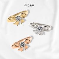 ราคา แหวนเพชรโบว์ แหวนเงินแท้ S925 เพชรสวิต (CZ) เหลี่ยม H&A ชุบทองคำขาว / ทองคำ 18K /โรสโกลด์ GR034CZ (27750990748)