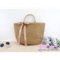 ราคา กระเป๋าแฟชั่นเกาหลี กระเป๋าสาน มีโบว์ (524930940)
