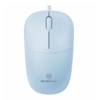 ราคา MOUSE (เมาส์) MICROPACK OPTICAL MOUSE M-105 (LIGHT BLUE) (24673734219)