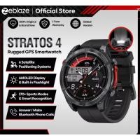 ราคา ใหม่ Zeblaze Stratos 4 GPS สมาร์ทวอท์ช 1.43 จอแสดงผล AMOLED ในตัวเข็มทิศ Barometric เครื่องวัดความสูงไฟฉาย Voice Call Smartwatch (40553321592)