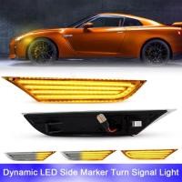 ราคา LED Dynamic Flashing Front Side Turn Signal Marker Lights For Nissan GTR R35 Coupe GT-R 2007-2022 S (50104124893)