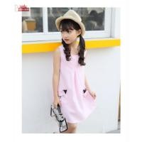 ราคา เสื้อผ้าเด็ก พร้อมส่ง - เดรสแขนกุด เด็กผู้หญิง สีชมพู ( แฟชั่นสไตล์เกาหลี ญี่ปุ่น เด็กเล็ก เด็กโต ) (6247493530)