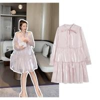 ราคา Mommy Dress ชุดคลุมท้องหญิงตั้งครรภ์แขนยาวผ้ามันลื่น (10817546258)