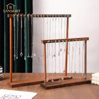 ราคา เครื่องประดับ Organizer ขาตั้งสร้อยคอไม้เนื้อแข็งแขวนเคาน์เตอร์ Rack สําหรับโซ่ต่างหูสร้อยข้อมือตู้โชว์ชั้นเก็บ (52704817135)