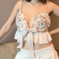 ราคา สายเดี่ยวลายลูกไม้ วินเทจ โบว์ผูกข้างหน้า (7158365027)
