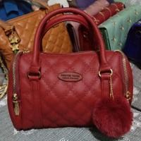 ราคา กระเป๋าถือทรงหมอนสีแดงหน้านวม (4133148925)