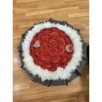 ราคา ช่อดอกไม้จากริบบิ้น วันพิเศษ 30 ดอก (สามารถเปลี่ยนสีกระดาษห่อ หรือสีดอกกุหลาบได้) (47005213804)