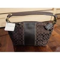 ราคา กระเป๋าถือ Coachผ้าสีน้ำตาลลายCoachของแท้ (23341390854)