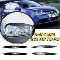 ราคา 2 Pcs Car Headlight Eyebrow Eyelids Cover Trim Eye-catching Sticker Tuning For Volkswagen Golf 4 Mk (55256184398)