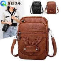 ราคา AEROF กระเป๋าโทรศัพท์ Crossbody, กระเป๋าคาดหน้าอกโทรศัพท์ความจุขนาดใหญ่สองชั้น, กระเป๋าสตางค์กระเป๋ากันน้ําพร้อมแจ็คหูฟังกระเป๋า Messenger วินเทจโทรศัพท์มือถือ (58006286115)