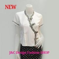 ราคา เสื้อผ้าไทยเสื้อผ้าฝ้ายสีขาว (572293465)
