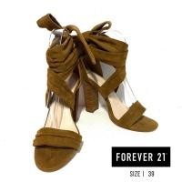 ราคา Forever21 รองเท้า ส้นสูง ผูกข้อ มือสอง (6569619091)
