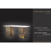 ราคา โต๊ะอาหาร LUXURY MARBLE 1.6m. รุ่น WHITE-LOVATO “ไวท์-โลวาโต้” (24182558019)