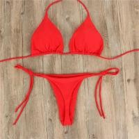 ราคา MnNew Fashion Sexy Bikini Solid Swimsuit Women Swimwear Push Up Set Brazilian Bathing Suit Summer Beach Wear Swimming (26665926804)