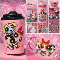 ราคา เซ็ตแผ่นรอง/ถ้วย/จับกันร้อน แต่งหลอด แก้วน้ำ เดอะพาวเวอร์พัฟฟ์เกิลส์ (สินค้างานลิขสิทธิ์แท้100% X The Powerpuff Girls) (16192042077)