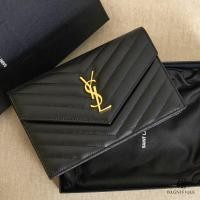 ราคา ysl woc 7.5 black gold hardware chevron caviar skin (43815028194)