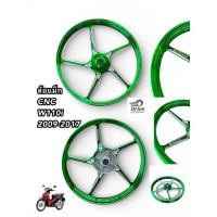 ราคา **สีเขียว**ล้อแม็กแต่งCNC W110i,W125iวาฬ เงาฉ่ำ หน้าดิส-หลังดั้ม บูท,ลูกปืนพร้อม #TF (44604075786)