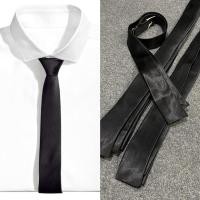 ราคา เนคไทด์ สีดำ ถูกที่สุด เนคไทด์ปลายตัด เนคไทด์ซาติน เนคไทด์นักศึกษา Necktie black (22567962529)