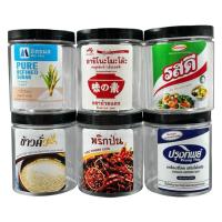 ราคา กระปุกใส่เครื่องปรุงแบบมีสติ๊กเกอร์บอกชื่อแต่ละชนิดอย่างชัดเจน (พริกป่น / ผงชูรส / น้ำตาล / เกลือ / รสดี / ข้าวคั่ว) (42121408318)